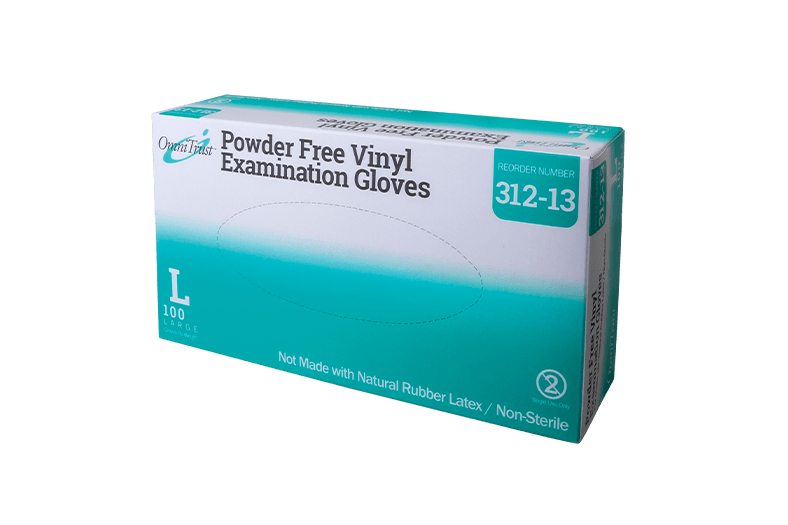 Gloves Vinyl Powder-Free Non-Sterile Disposable OmniTrust Large (100/BX 10BX/CS) by Omni International LLC  ID 312-13
